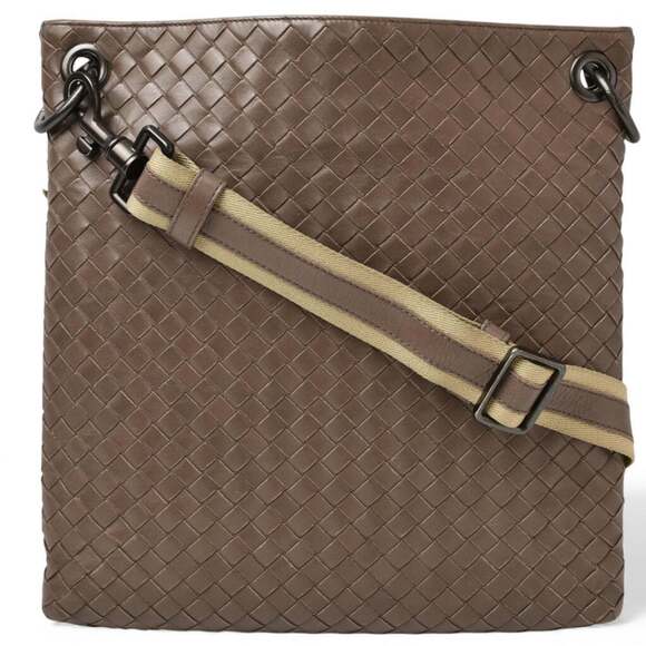 BOTTEGA VENETA Brown Intrecciato Shoulder Bag